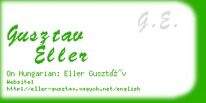 gusztav eller business card